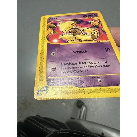 Abra 93/165 CRIMP ERROR!! Expedition E Reader NM near mint Pokemon Card